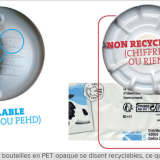 Bouteilles de lait, Boycottez le PET opaque !