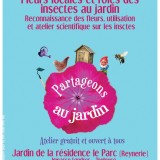 11 Juillet 2018: Atelier pratique fleurs locales et rôle des insectes au jardin