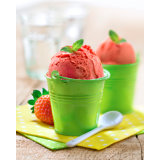 Sorbet Ă  la fraise et au basilic