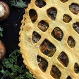 Tourte de kale, champignons et butternut